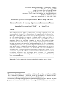 Gender and Sports Leadership Formation: A Case Study in Mexico