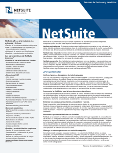 Funciones y beneficios de Netsuite - Netsuite ERP / CRM | Netsuite
