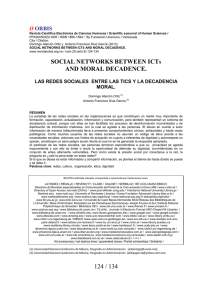 Social networks between ICTS and moral decadence