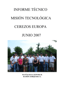 informe técnico misión tecnológica cerezos europa