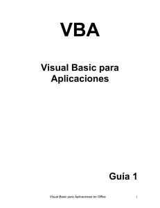 Visual Basic para Aplicaciones Guía 1