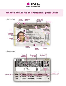 Modelo actual de la Credencial para Votar