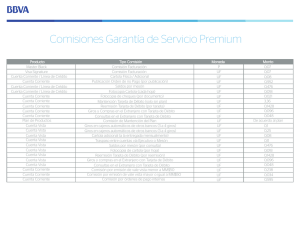 Comisiones Garantía de Servicio Premium