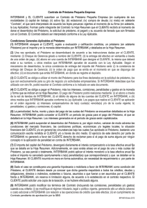 Contrato de Préstamo Pequeña Empresa INTERBANK y EL