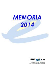 Memoria 2014 - Fundación Bidean Laboral
