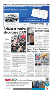 Bolivia sí tendrá elecciones 2009