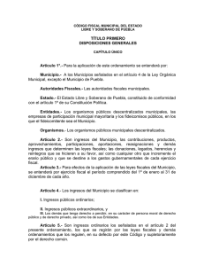 Codigo Fiscal Municipal del Estado de Puebla