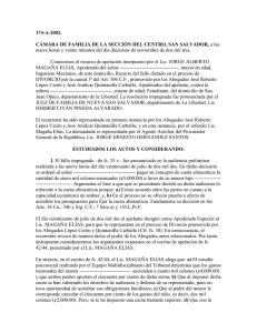 174-A-2002. CÁMARA DE FAMILIA DE LA SECCIÓN DEL CENTRO