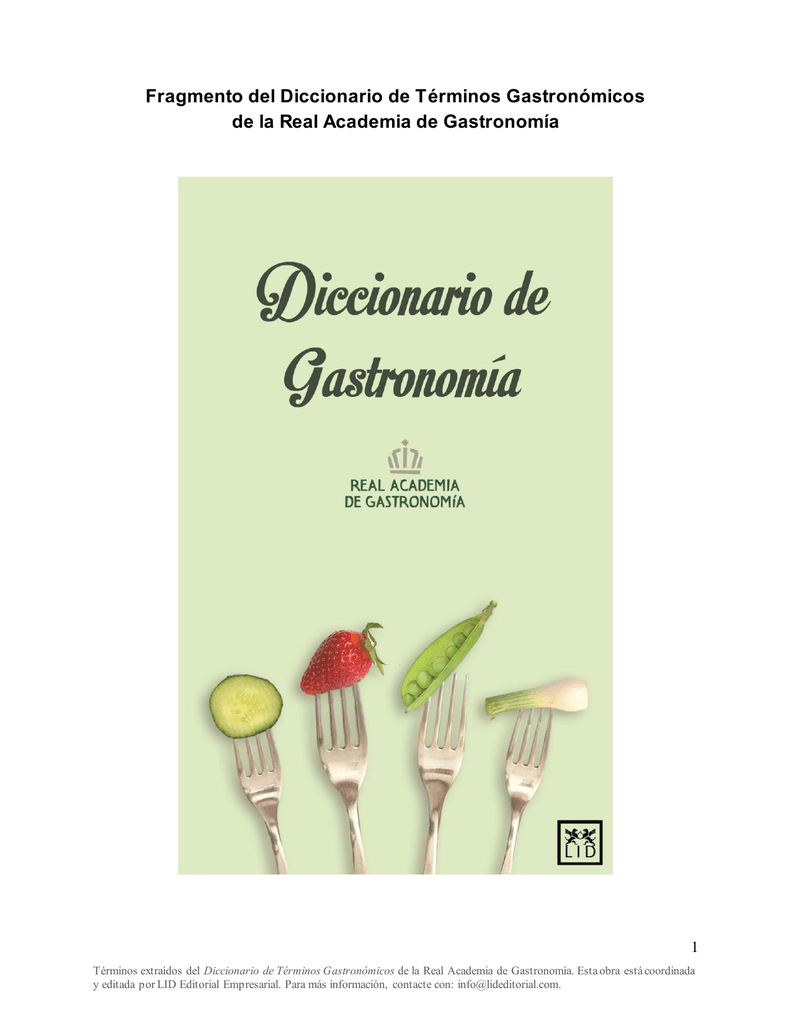 Descargar - Diccionario De Términos Gastronómicos