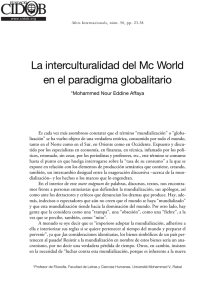 La interculturalidad del Mc World en el paradigma globalitario