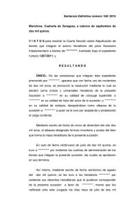 Sentencia Definitiva número 160/ 2015 Monclova, Coahuila de