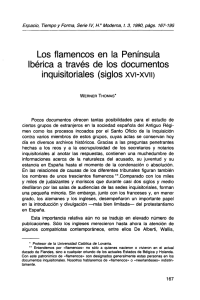 Los flamencos en la Península Ibérica, documentos inquisitoriales