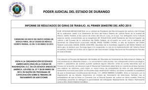 Informe 2015 - Poder Judicial del Estado de Durango