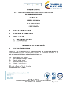 Acta No. 3 Fecha de Publicación 27-04-2015