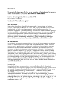 Reconocimiento arqueológico en el sureste del estado de Campeche