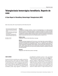 Telangiectasia hemorrágica hereditaria. Reporte de caso