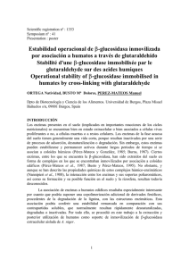 Estabilidad operacional de β-glucosidasa inmovilizada por