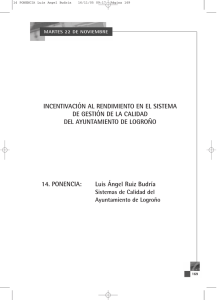 INCENTIVACIÓN AL RENDIMIENTO EN EL SISTEMA DE GESTIÓN