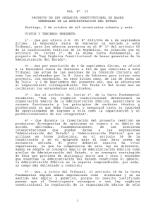 1 ROL N° 39 PROYECTO DE LEY ORGANICA CONSTITUCIONAL