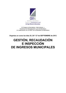 gestión, recaudación e inspección de ingresos municipales