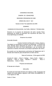 CONGRESO NACIONAL CAMARA DE SENADORES SESIONES