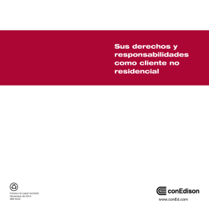 Sus derechos y responsabilidades como cliente no residencial