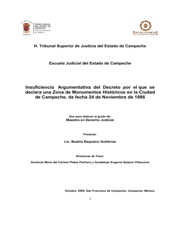 Baqueiro G. Beatriz - Escuela Judicial del Estado de Campeche