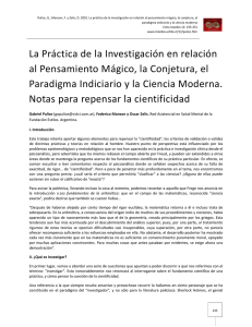 La Práctica de la Investigación en relación al Pensamiento Mágico