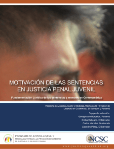 MOTIVACIÓN DE LAS SENTENCIAS EN JUSTICIA PENAL JUVENIL