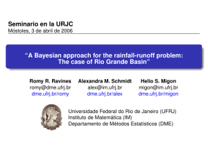 A Bayesian approach for the rainfall-runoff