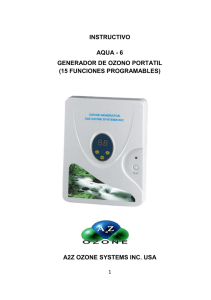 instructivo aqua - 6 generador de ozono portatil