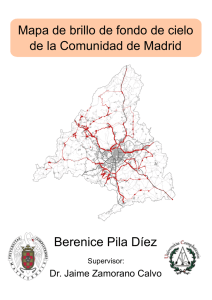 Mapa de brillo de fondo de cielo de la Comunidad de Madrid