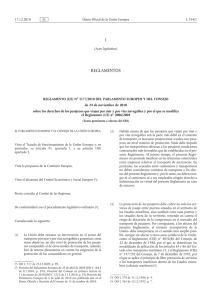 Reglamento (UE) no 1177/2010 del Parlamento Europeo y del