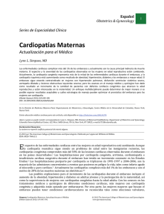 Series de Especialidad Clínica Cardiopatías Maternas Actualización