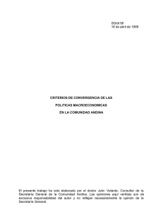 criterios de convergencia de las politicas