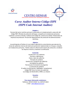 CENTRO SIDMAR Curso Auditor Interno Código ISPS (ISPS Code