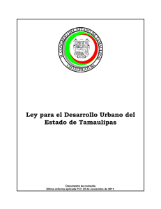 Ley para el Desarrollo Urbano del Estado de Tamaulipas