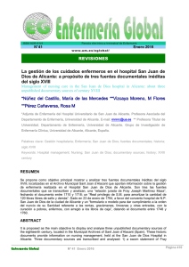 La gestión de los cuidados enfermeros en el hospital San Juan de