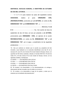 Sentencia Ordinario Civil - Poder Judicial del Estado de Sonora