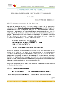 TRIBUNAL SUPERIOR DE JUSTICIA DE EXTREMADURA CáCERES
