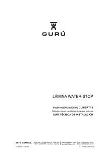 guía de instalación lámina water-stop