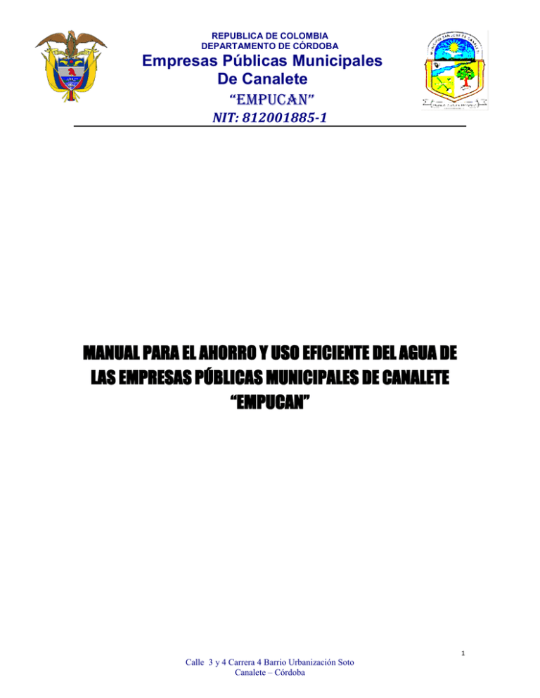 Manual Ahorro Y Uso Eficiente Del Agua Canalete
