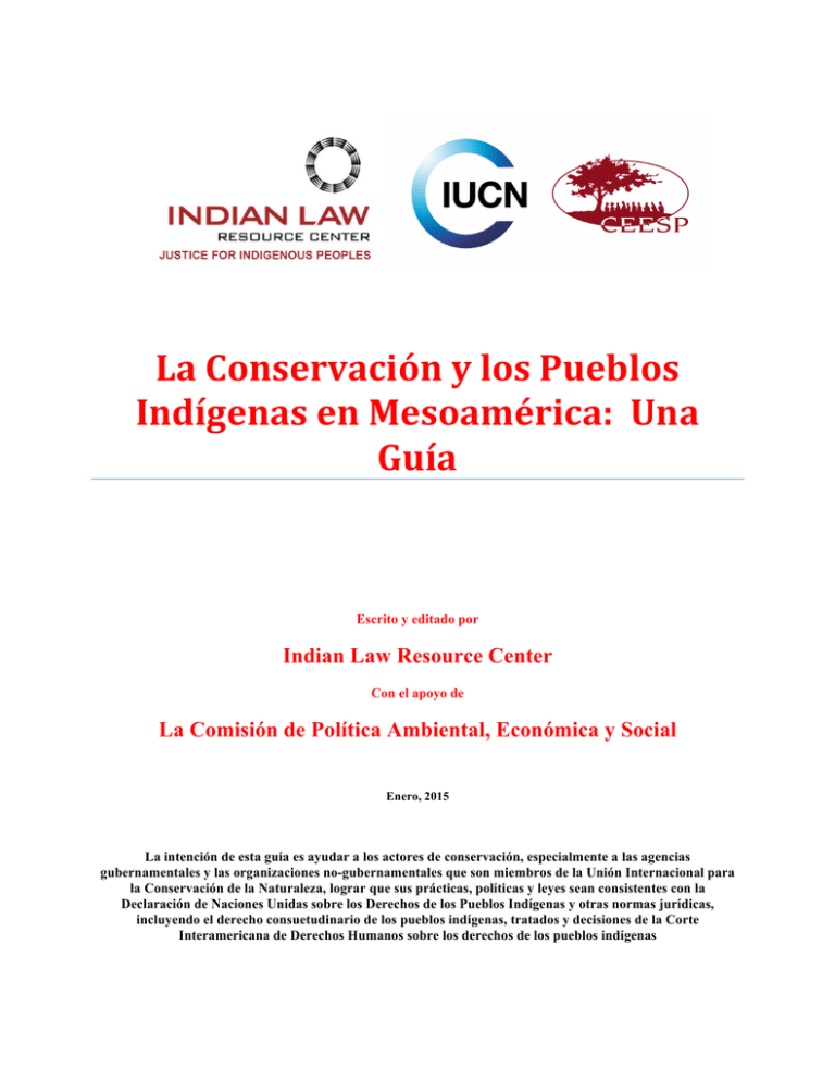 Conservación y Los Pueblos Indígenas En Mesoamerica