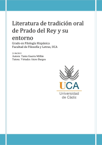 Literatura de tradición oral de Prado del Rey y su entorno
