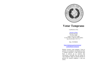 Votar Temprano - Texas Secretary of State