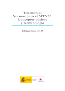 Toponimia: Normas para el MTN25. Conceptos básicos y terminología