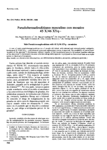 Pseudohermafroditismo masculine con mosaico 45 X/46 XYq-
