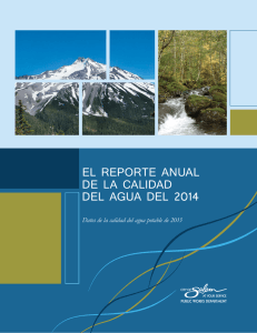 el reporte anual de la calidad del agua del 2014