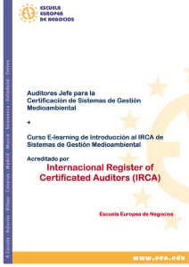 Folleto informativo IRCA - Escuela Europea de Negocios