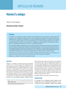 Vitamina D y análogos ARTícuLO DE REVISIÓN